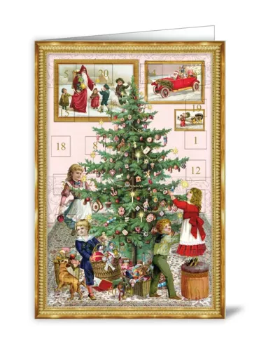 Children Decorating Tree, Advent Calendar
