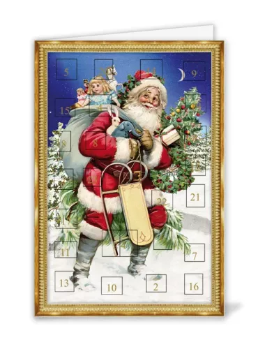 Advent Calendar Santa Claus Without Text