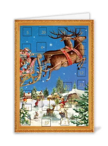 Flying Reindeer, Advent Calendar