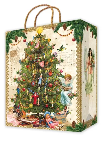 Christmas Tree and Angel , Gift Bag M
