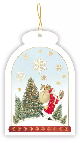 Santa in Snowglobe, Gift Tag Pack