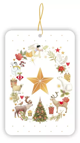 Christmas Icon Wreath, Gift Tag Pack