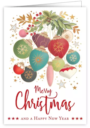 Bouquet of Ornaments, Xmas, Greeting Card