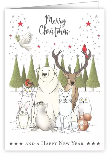 Xmas Animals, Greeting Card