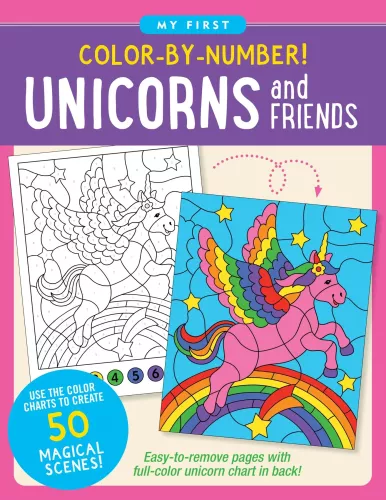 Color By Number Unicorns & Friends