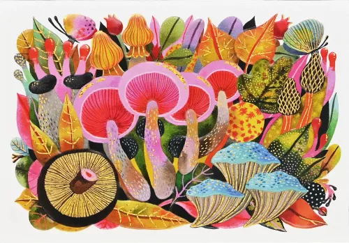 Note Card Mushroom Medley