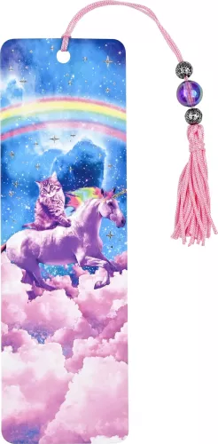 Beaded Bookmark, Unicorns & Kittens Forever