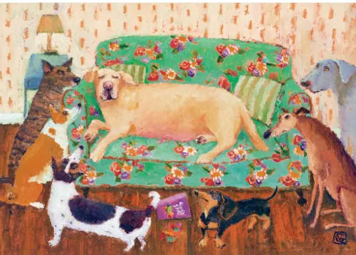 Sofa Surfer, Greeting Card