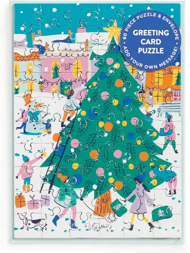 Louise Cunningham Merry & Bright Greeting Card Puzzle