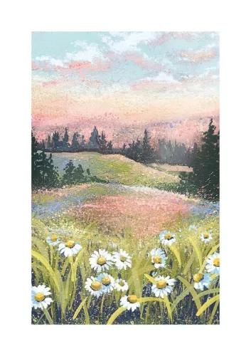 Meadow & Pines , Greeting Card