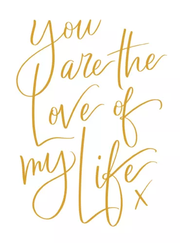 Love Of My Life Text, Greeting Card