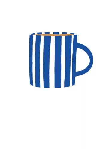 Stripe Mug, Greeting Card