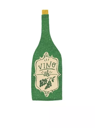 Wine Bottle, Greeting Card