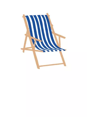 Deck Chair, Greeting Card