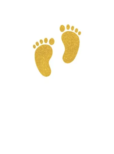 Baby Gold Feet, Greeting Card