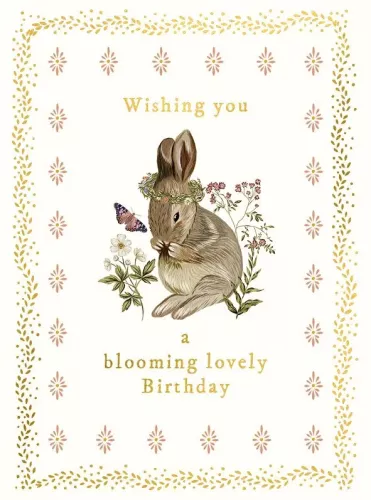 Blooming Birthday Bunny, Greeting Card