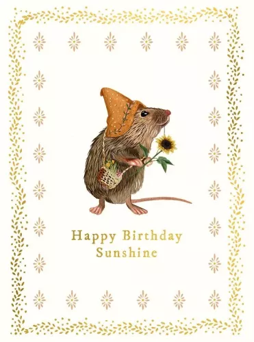 Mouse In Hat, Greeting Card