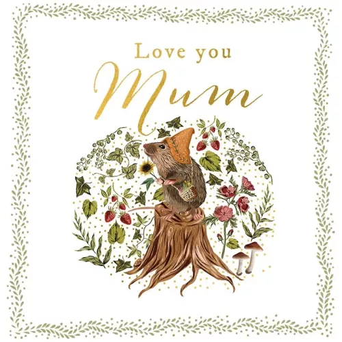 Mouse In Hat Mother'S Day, Greeting Card