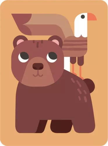 Bear & Eagle, Greeting Card