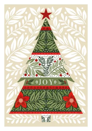 Patterned Tree, Greeting Card