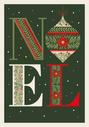 Noel Text, Greeting Card