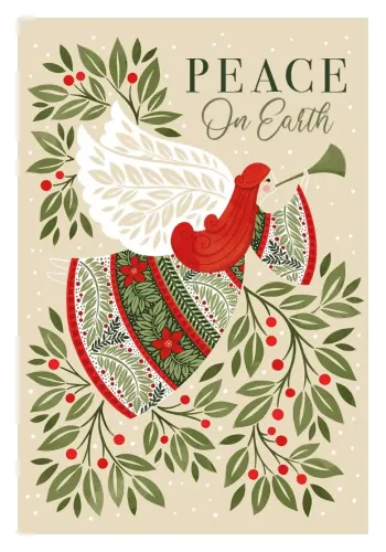 Peace On Earth Angel, Greeting Card