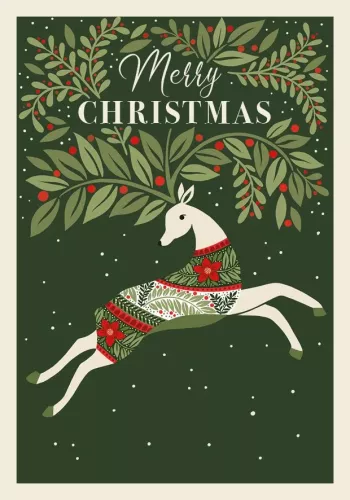 Christmas Stag, Greeting Card