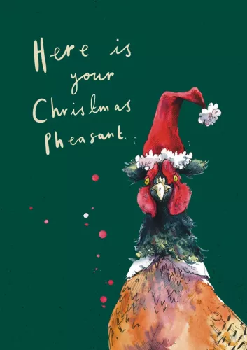 Christmas Pheasant, Greeting Card