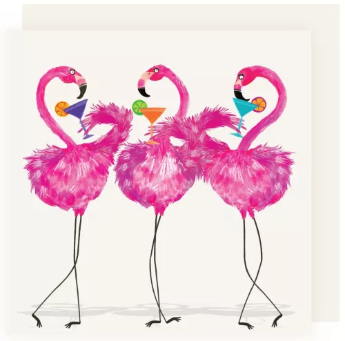 Fuzzled Flamingos, Greeting Cards