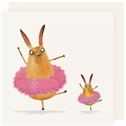 Bunnies Dancing, Greeting Cards