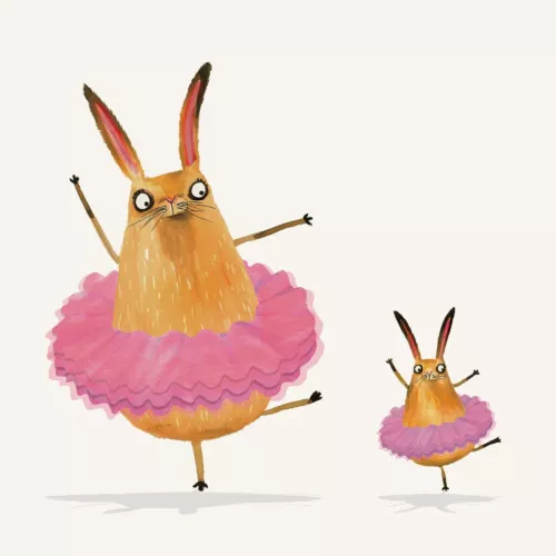 Bunnies Dancing, Greeting Cards