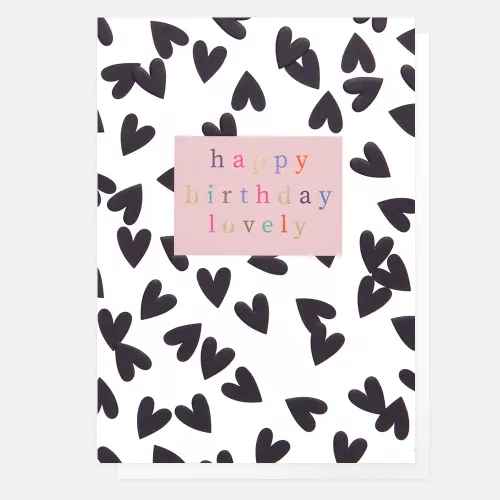 Mono Hearts Happy Birthday Lovely