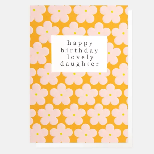 Happy Birthday Lovely Daughter Flower Rows