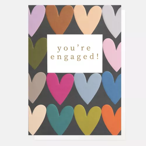 You'Re Engaged Multi Heart Rows