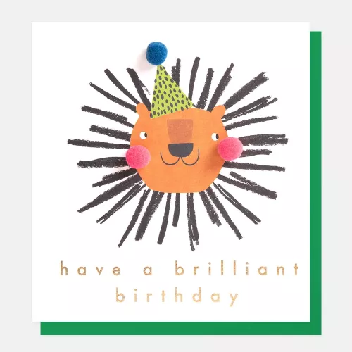Lion With Party Hat, Have A Brilliant Birthday, Greeting Card