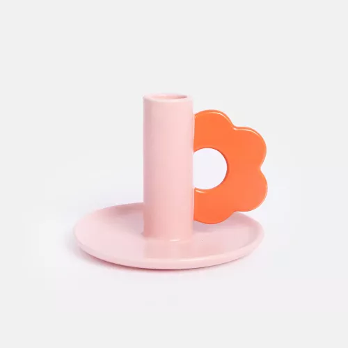 Pink/Red Flower Candle Holder