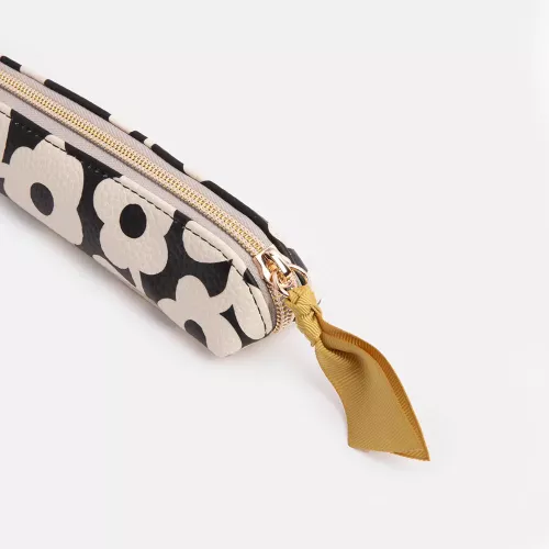 Charcoal Mono Bloom Pencil Case