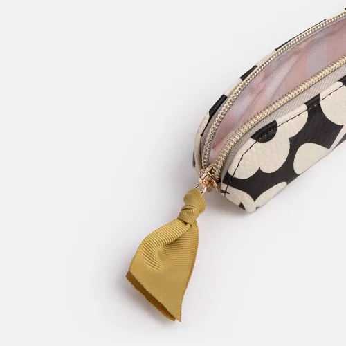 Charcoal Mono Bloom Pencil Case
