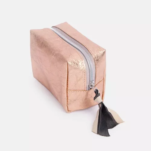 Rose Gold Kraft Mini Cube Cosmetic Bag