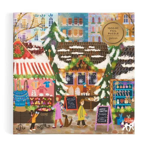 Joy Laforme Merry Market, 1000 Piece Foil Puzzle in a Square Box