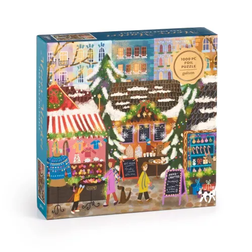 Joy Laforme Merry Market, 1000 Piece Foil Puzzle in a Square Box