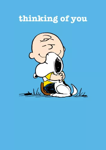 Snoopy thinking of you, Greeting Card