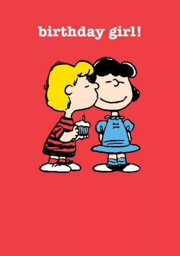 Snoopy birthday girl, Greeting Card