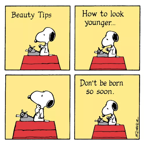 Snoopy square beauty tips, Greeting Card