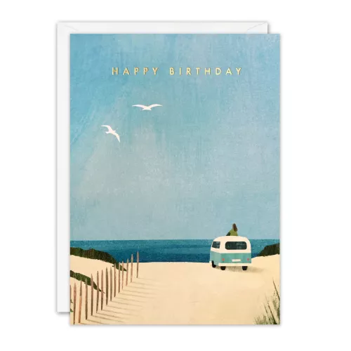 Campervan View Birthday Card