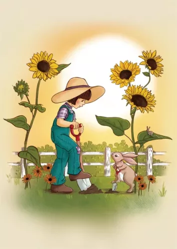 Harvesting Sunshine, Postcard