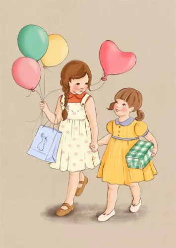 Party Guests, Postcard