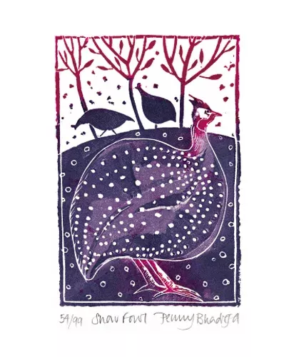 Snow Fowl, Greeting Card