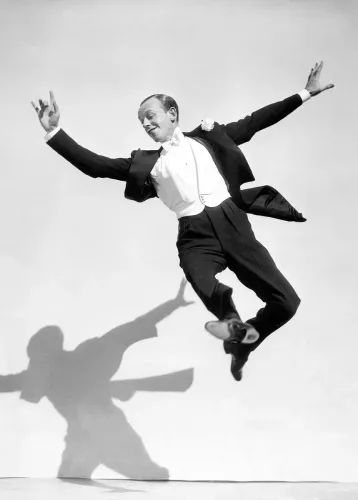 Fred Astaire and shadow, Greeting Card