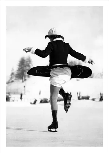Martha on ice, Greeting Card